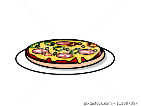 Pizza illustration 113607057