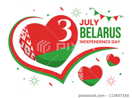 Happy Belarus Independence Day Vector Illustration on 3 July with Waving Flag and Ribbon in National Holiday Flat Cartoon Background Design Happy Belarus Independence Day Vector Illustration on 3 July with Waving Flag and Ribbon in National Holiday Flat Cartoon Background Design 113607168