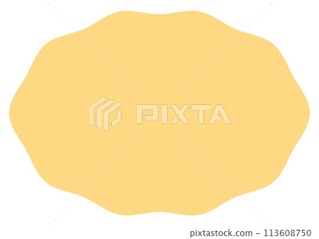 Yellow rough shaped oval frame 113608750