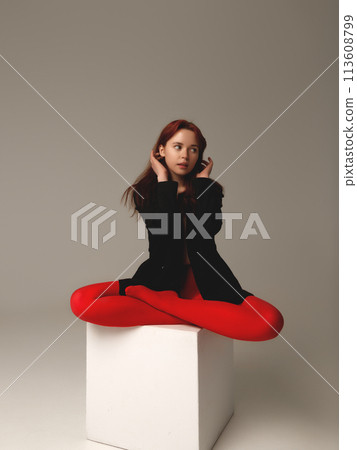 Beauty model woman . Model test portrait with Beauty model woman . Model test portrait with 113608799