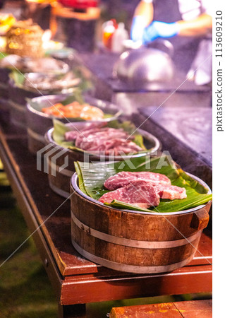 Aerial view of Khao Lak beach in Phang Nga, Thailand 113609210