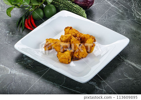 Indian cuisine - paneer pakora cheese Indian cuisine - paneer pakora cheese 113609895
