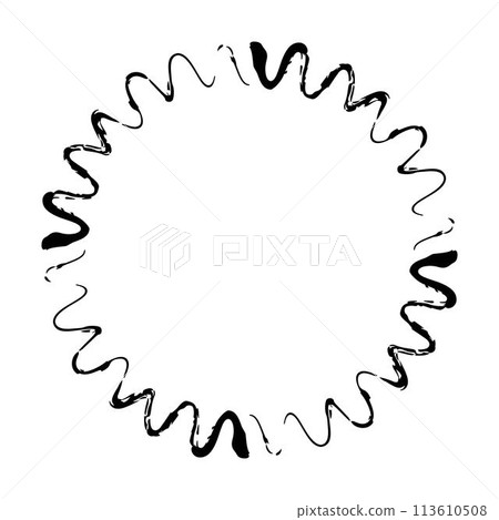 Abstract circle round grunge border frame ring for decoration ornament in vector illustration Abstract circle round grunge border frame ring for decoration ornament in vector illustration 113610508