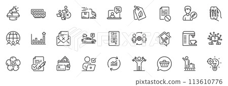 Icons pack as Online voting, Engineering team and Coffee vending line icons for app include Ram, Shopping cart, Megaphone outline thin icon web set. Voting ballot, Food delivery. Vector Icons pack as Online voting, Engineering team and Coffee vending line icons for app include Ram, Shopping cart, Megaphone outline thin icon web set. Voting ballot, Food delivery. Vector 113610776