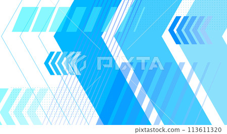 Background material made up of various blue arrows 113611320