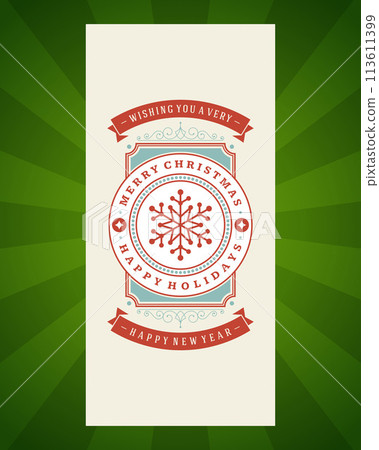 Christmas greeting card vector background Christmas greeting card vector background 113611399