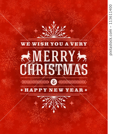Christmas greeting card light and snowflakes vector background Christmas greeting card light and snowflakes vector background 113611400