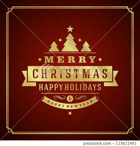 Christmas greeting card vector background Christmas greeting card vector background 113611401