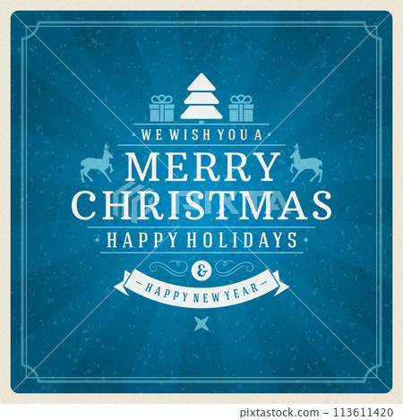 Christmas greeting card vector background Christmas greeting card vector background 113611420