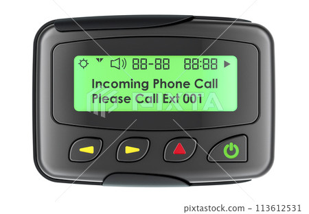 Pager, beeper. 3D rendering 113612531