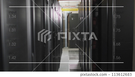 Image of data processing over computer servers Image of data processing over computer servers 113612683