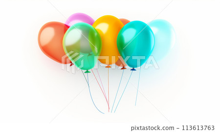 Abstract Festive Background with Multicolored Ballons, Generative AI Abstract Festive Background with Multicolored Ballons, Generative AI 113613763