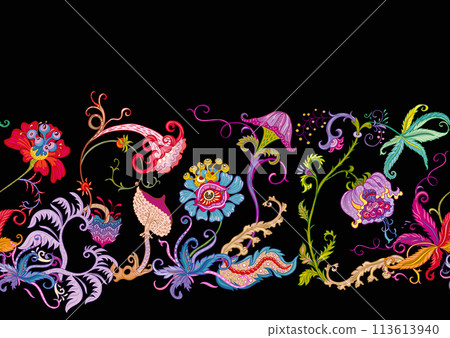 Fantasy, alien hypnotic flowers 113613940