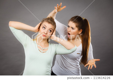 Two women having argue 113614226