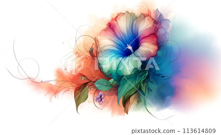 夢幻般的夏日牽牛花 113614809