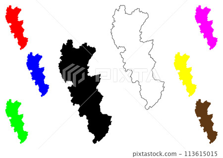 Zhuzhou city (People's Republic of China, PRC) map vector illustration, scribble sketch Jianning, Chuchow Prefecture-level city map Zhuzhou city (People's Republic of China, PRC) map vector illustration, scribble sketch Jianning, Chuchow Prefecture-level city map 113615015