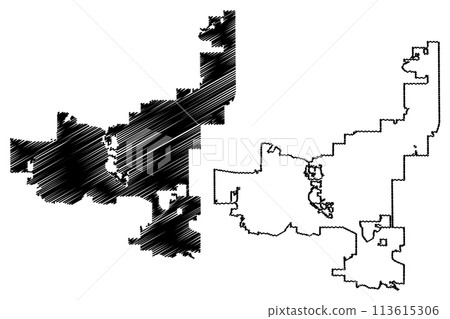 Westminster City, Colorado (United States cities, United States of America, us, usa city) map vector illustration, scribble sketch City of Westminster map 113615306