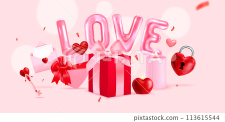 Valentines day banner Valentines day banner 113615544
