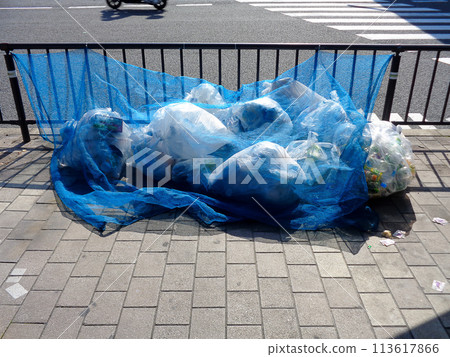 設置在人行道上的垃圾處理站示意圖 113617866