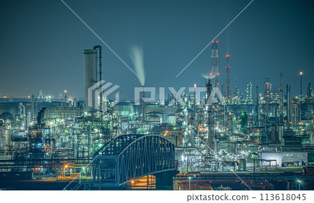 城市夜景與工廠 城市夜景與工廠 113618045