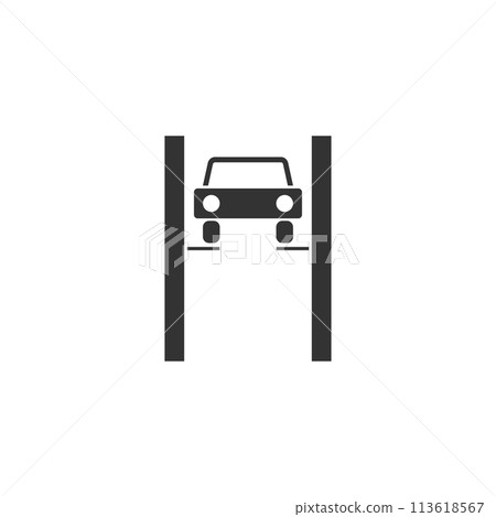 Car lifting icon flat Car lifting icon flat 113618567