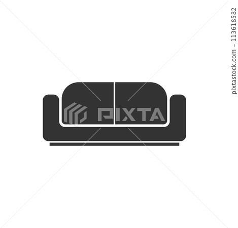 Bed icon flat Bed icon flat 113618582