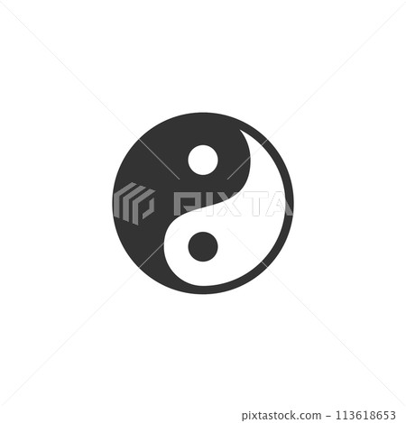 Yin Yang icon flat 113618653
