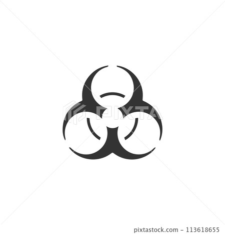 Biohazard icon flat 113618655