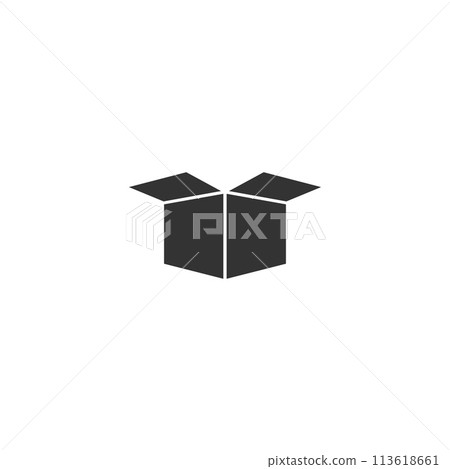 Open box icon flat 113618661