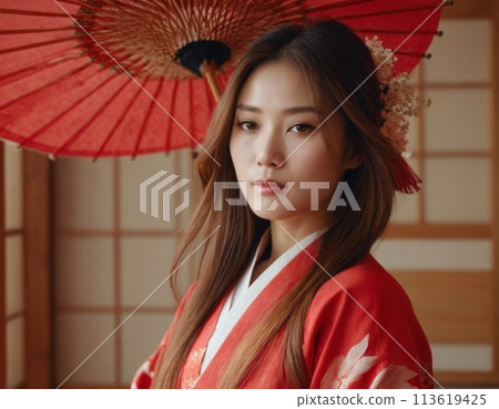 Girl in an oriental interior. Girl in an oriental interior. 113619425