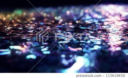Abstract blue and purple liquid dark waves with ripples futuristic background 113619630