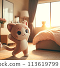 可愛的貓咪早上醒來 113619799