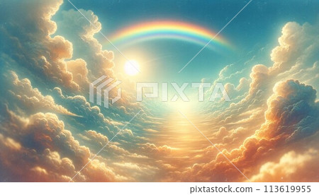 美麗的風景與彩虹 美麗的風景與彩虹 113619955