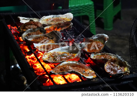 Grilled oyster at Jakarta Food Streets Vendor 113620310