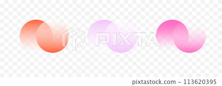 Transparent graphic design circles element . Connected round shapes. Company logo. Vector Transparent graphic design circles element . Connected round shapes. Company logo. Vector 113620395