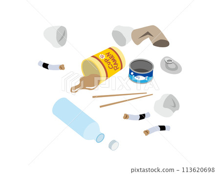 Trash scattered 113620698