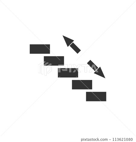 Stairs icon flat Stairs icon flat 113621080