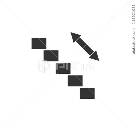 Escalator icon flat 113621081