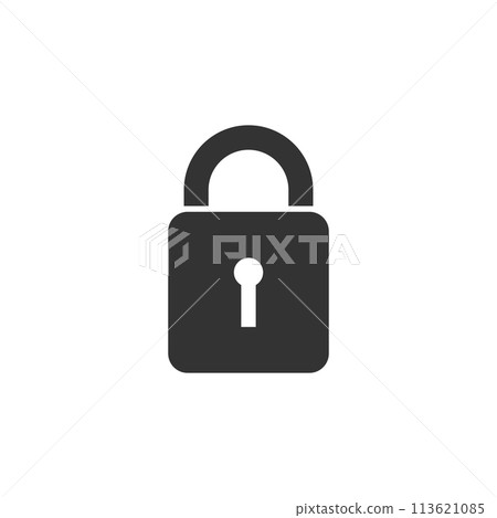 Lock icon flat Lock icon flat 113621085