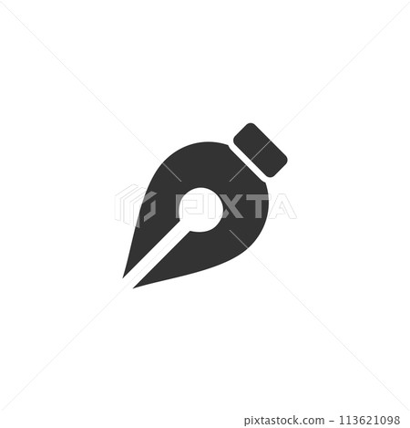 Fountain pen icon flat Fountain pen icon flat 113621098