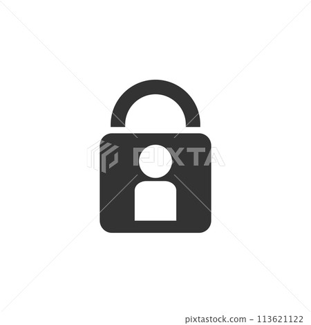 Authenticate icon flat 113621122