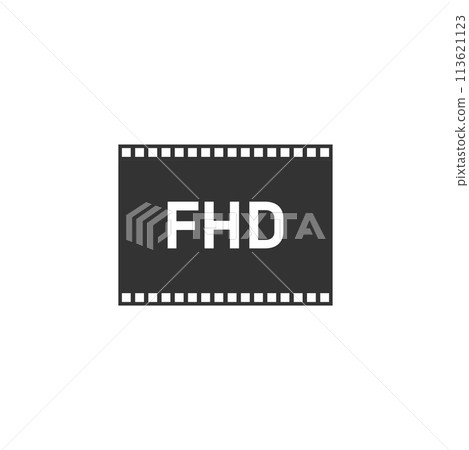 Full hd icon flat 113621123