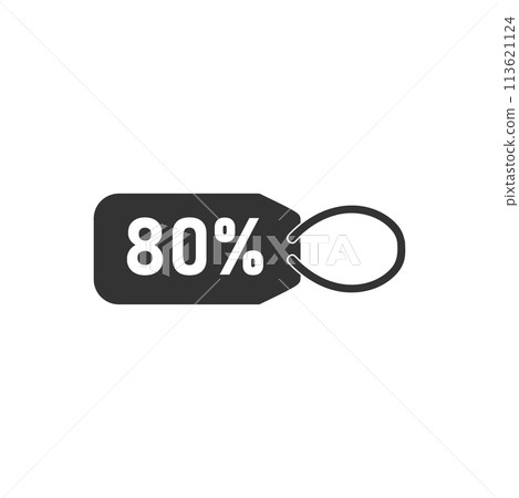 80 percent discount icon flat 80 percent discount icon flat 113621124