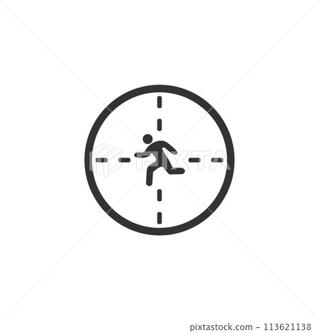 Crosshair icon flat 113621138