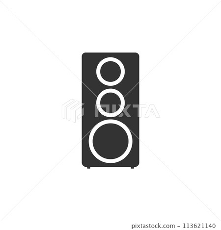 Music column icon flat Music column icon flat 113621140