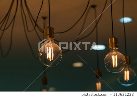 Beautiful Vintage Lighting decor for building interiors 113621228