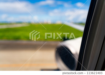 Okinawa Prefecture Miyakojima City Resort Island Heaven Summer Vacation Airplane Aerial Photography Miyako Airport Morning Clouds Terminal Runway 113621403