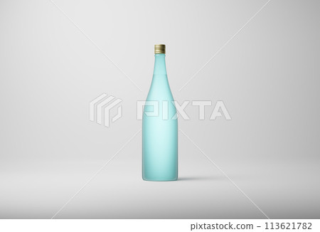 Sake No Label Mockup 3D Rendering Sake No Label Mockup 3D Rendering 113621782