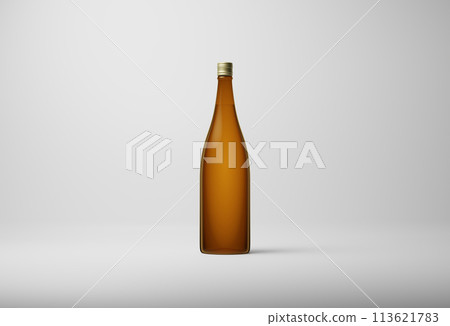 Sake No Label Mockup 3D Rendering 113621783