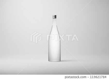 Sake No Label Mockup 3D Rendering 113621784